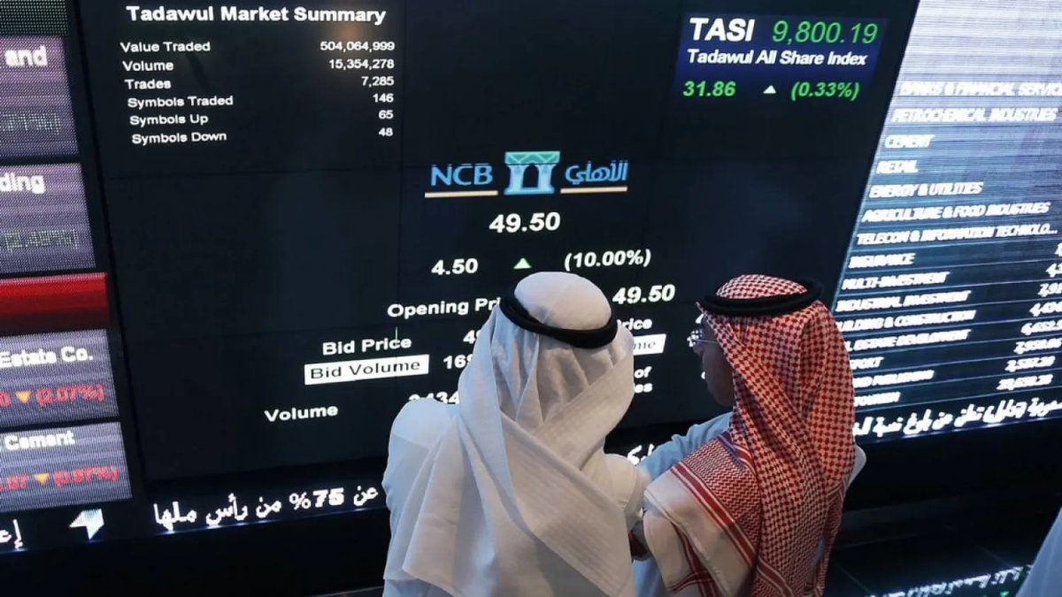 Saudi stock market hits highest close in a month and a half